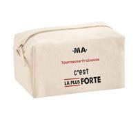 Trousse Multifonction Ma Tourneuse-Fraiseuse C'est la Plus Forte - Multi-Purpose Case - Idée Trousse Multifonction Cadeau Anniversaire Fête Original Famille Travail Départ Collègue Retraite Noël.