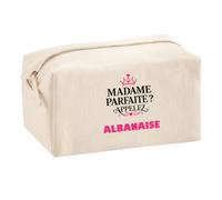 Trousse Multifonction Madame Parfaite Albanaise - Multi-Purpose Case - Idée Trousse Multifonction Cadeau Anniversaire Fête Original Famille Travail Départ Collègue Retraite Noël.