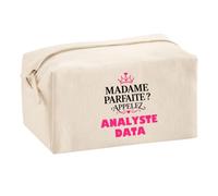 Trousse Multifonction Madame Parfaite Analyste Data - Multi-Purpose Case - Idée Trousse Multifonction Cadeau Anniversaire Fête Original Famille Travail Départ Collègue Retraite Noël.