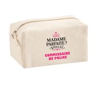 Trousse Multifonction Madame Parfaite Commissaire de Police - Multi-Purpose Case - Idée Trousse Multifonction Cadeau Anniversaire Fête Original Famille Travail Départ Collègue Retraite Noël.