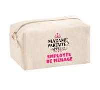 Trousse Multifonction Madame Parfaite Employee de Menage - Multi-Purpose Case - Idée Trousse Multifonction Cadeau Anniversaire Fête Original Famille Travail Départ Collègue Retraite Noël.
