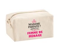 Trousse Multifonction Madame Parfaite Femme de Menage - Multi-Purpose Case - Idée Trousse Multifonction Cadeau Anniversaire Fête Original Famille Travail Départ Collègue Retraite Noël.