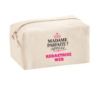 Trousse Multifonction Madame Parfaite Redactrice Web - Multi-Purpose Case - Idée Trousse Multifonction Cadeau Anniversaire Fête Original Famille Travail Départ Collègue Retraite Noël.