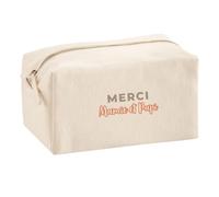 Trousse Multifonction Merci Mamie et Papi - Multi-Purpose Case - Idée Trousse Multifonction Cadeau Anniversaire Fête Original Famille Travail Départ Collègue Retraite Noël. - Marron&Terracotta - 2