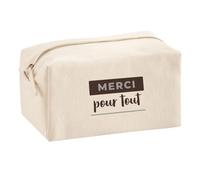 Trousse Multifonction Merci pour Tout - Multi-Purpose Case - Idée Trousse Multifonction Cadeau Anniversaire Fête Original Famille Travail Départ Collègue Retraite Noël. - Marron&Gris - 4