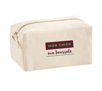 Trousse Multifonction Mon Chien ma Boussole - Multi-Purpose Case - Idée Trousse Multifonction Cadeau Anniversaire Fête Original Famille Travail Départ Collègue Retraite Noël. - Bordeaux&Vert - 4