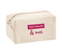 Trousse Multifonction Mon Tablier Moi - Multi-Purpose Case - Idée Trousse Multifonction Cadeau Anniversaire Fête Original Famille Travail Départ Collègue Retraite Noël. - Rouge&Pêche - 4