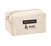 Trousse Multifonction Mon Tapis Moi - Multi-Purpose Case - Idée Trousse Multifonction Cadeau Anniversaire Fête Original Famille Travail Départ Collègue Retraite Noël. - Bleu&Terracotta - 4