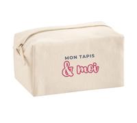 Trousse Multifonction Mon Tapis Moi - Multi-Purpose Case - Idée Trousse Multifonction Cadeau Anniversaire Fête Original Famille Travail Départ Collègue Retraite Noël. - Gris&Rose - 2
