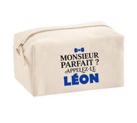 Trousse Multifonction Monsieur Parfait Leon - Multi-Purpose Case - Idée Trousse Multifonction Cadeau Anniversaire Fête Original Famille Travail Départ Collègue Retraite Noël.