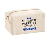 Trousse Multifonction Monsieur Parfait Vincent - Multi-Purpose Case - Idée Trousse Multifonction Cadeau Anniversaire Fête Original Famille Travail Départ Collègue Retraite Noël.
