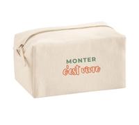 Trousse Multifonction Monter Cest Vivre - Multi-Purpose Case - Idée Trousse Multifonction Cadeau Anniversaire Fête Original Famille Travail Départ Collègue Retraite Noël. - Vert&Terracotta - 2