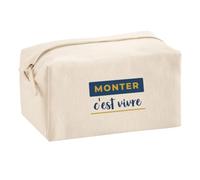 Trousse Multifonction Monter Cest Vivre - Multi-Purpose Case - Idée Trousse Multifonction Cadeau Anniversaire Fête Original Famille Travail Départ. - Equitation|paves|0060|Bleu Marine et Moutarde