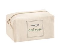 Trousse Multifonction Monter Cest Vivre - Multi-Purpose Case - Idée Trousse Multifonction Cadeau Anniversaire Fête Original Famille Travail Départ Collègue Retraite Noël. - Gris&Vert - 3