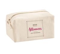 Trousse Multifonction Nos Alliances Nos Promesses - Multi-Purpose Case - Idée Trousse Multifonction Cadeau Anniversaire Fête Original Famille Travail Départ Collègue Retraite Noël. - Marron&Rouge - 3