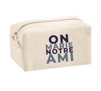 Trousse Multifonction on Marie Notre Ami - Multi-Purpose Case - Idée Trousse Multifonction Cadeau Anniversaire Fête Original Famille Travail Départ Collègue Retraite Noël. - Bleu&Gris - 1