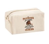 Trousse Multifonction Palefrenier Formidable | Pochette Coton 2,5 L Zip Métal Forme Cubique | Toilette Maquillage École Câbles | Idée Cadeau Écurie Rentrée