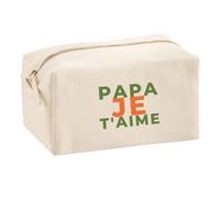 Trousse Multifonction Papa Je Taime - Multi-Purpose Case - Idée Trousse Multifonction Cadeau Anniversaire Fête Original Famille Travail Départ Collègue Retraite Noël. - Kaki&Orange - 1