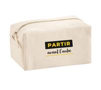 Trousse Multifonction Partir Avant Laube - Multi-Purpose Case - Idée Trousse Multifonction Cadeau Anniversaire Fête Original Famille Travail Départ Collègue Retraite Noël. - Noir&Jaune - 4