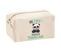 Trousse multifonction - PLANETEE - Françoise Pas Touche - Motif Panda - Personnalisable - Coton zippée