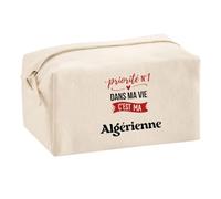 Trousse Multifonction Priorite N1 dans ma Vie C'est ma Algerienne - Multi-Purpose Case - Idée Trousse Multifonction Cadeau Anniversaire Fête Original Famille Travail Départ Collègue Retraite Noël.