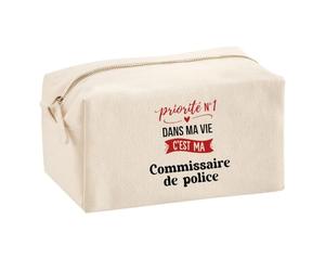 Trousse Multifonction Priorite N1 dans ma Vie C'est ma Commissaire de Police - Multi-Purpose Case - Idée Trousse Multifonction Cadeau Anniversaire Fête Original Famille Travail Départ Collègue.