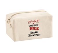 Trousse Multifonction Priorite N1 dans ma Vie C'est Mon Exotic Shorthair - Multi-Purpose Case - Idée Trousse Multifonction Cadeau Anniversaire Fête Original Famille Travail Départ Collègue Retraite.