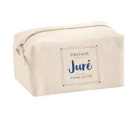 Trousse Multifonction Promis Jure pour la Vie - Multi-Purpose Case - Idée Trousse Multifonction Cadeau Anniversaire Fête Original Famille Travail Départ Collègue Retraite Noël. - Gris&Bleu - 3