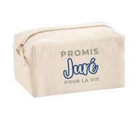 Trousse Multifonction Promis Jure pour la Vie - Multi-Purpose Case - Idée Trousse Multifonction Cadeau Anniversaire Fête Original Famille Travail Départ Collègue Retraite Noël. - Gris&Bleu - 2