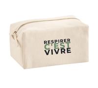 Trousse Multifonction Respirer Cest Vivre - Multi-Purpose Case - Idée Trousse Multifonction Cadeau Anniversaire Fête Original Famille Travail Départ Collègue Retraite Noël. - Bleu&Vert - 1