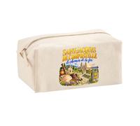 Trousse Multifonction Saint-Jacques de Compostelle, Le Chemin de la Foi | Pochette Coton 2,5 L Zip Métal Forme Cubique | Toilette Maquillage École Câbles | Idée Cadeau Souvenir Ville Rentrée