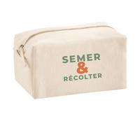 Trousse Multifonction Semer Recolter - Multi-Purpose Case - Idée Trousse Multifonction Cadeau Anniversaire Fête Original Famille Travail Départ Collègue Retraite Noël. - Vert&Terracotta - 1
