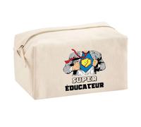 Trousse Multifonction Super Éducateur | Trousse Scolaire Maquillage Idée Cadeau Collègue Noël Anniversaire | pour Fournitures Scolaires et de Bureau