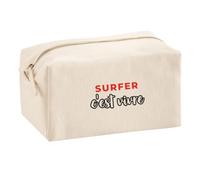 Trousse Multifonction Surfer Cest Vivre - Multi-Purpose Case - Idée Trousse Multifonction Cadeau Anniversaire Fête Original Famille Travail Départ Collègue Retraite Noël. - Rouge&Noir - 2