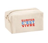 Trousse Multifonction Surfer Cest Vivre - Multi-Purpose Case - Idée Trousse Multifonction Cadeau Anniversaire Fête Original Famille Travail Départ Collègue Retraite Noël. - Rouge&Bleu - 1