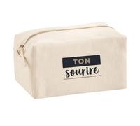 Trousse Multifonction Ton Sourire - Multi-Purpose Case - Idée Trousse Multifonction Cadeau Anniversaire Fête Original Famille Travail Départ Collègue Retraite Noël. - Bleu&Marron - 4