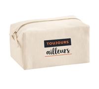 Trousse Multifonction Toujours Ailleurs - Multi-Purpose Case - Idée Trousse Multifonction Cadeau Anniversaire Fête Original Famille Travail Départ Collègue Retraite Noël. - Bleu&Terracotta - 4