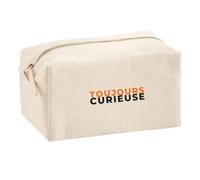 Trousse Multifonction Toujours Curieuse - Multi-Purpose Case - Idée Trousse Multifonction Cadeau Anniversaire Fête Original Famille Travail Départ Collègue Retraite Noël. - Orange&Noir - 1