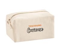 Trousse Multifonction Toujours Curieuse - Multi-Purpose Case - Idée Trousse Multifonction Cadeau Anniversaire Fête Original Famille Travail Départ Collègue Retraite Noël. - Orange&Noir - 2
