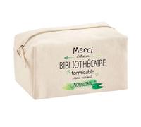 Trousse Multifonction Un Bibliothécaire Inoubliable | Trousse Scolaire Fournitures Bureau Maquillage Idée Cadeau Collègue Noël Anniversaire
