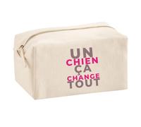 Trousse Multifonction Un Chien Ca Change Tout - Multi-Purpose Case - Idée Trousse Multifonction Cadeau Anniversaire Fête Original Famille Travail Départ Collègue Retraite Noël. - Violet&Rose - 1