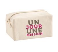 Trousse Multifonction Un Jour Une Mission - Multi-Purpose Case - Idée Trousse Multifonction Cadeau Anniversaire Fête Original Famille Travail Départ Collègue Retraite Noël. - Marron&Rouge - 1