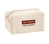 Trousse Multifonction Un Jour Une Mission - Multi-Purpose Case - Idée Trousse Multifonction Cadeau Anniversaire Fête Original Famille Travail Départ Collègue Retraite Noël. - Bordeaux&Jaune - 4