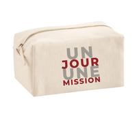 Trousse Multifonction Un Jour Une Mission - Multi-Purpose Case - Idée Trousse Multifonction Cadeau Anniversaire Fête Original Famille Travail Départ Collègue Retraite Noël. - Gris&Bordeaux - 1