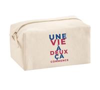 Trousse Multifonction Une Vie A Deux Ca Commence - Multi-Purpose Case - Idée Trousse Multifonction Cadeau Anniversaire Fête Original Famille Travail Départ Collègue Retraite Noël. - Bordeaux&Bleu - 1