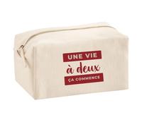Trousse Multifonction Une Vie A Deux Ca Commence - Multi-Purpose Case - Idée Trousse Multifonction Cadeau Anniversaire Fête Original Famille Travail Départ Collègue Retraite Noël. - Bordeaux&Gris - 4