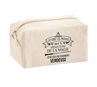 Trousse Multifonction Vendeuse Ministère de la Magie | Trousse Scolaire Maquillage Idée Cadeau Collègue Noël Anniversaire | Trousse pour Fournitures Scolaires et de Bureau