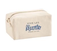 Trousse Multifonction Vive Les Maries pour la Vie - Multi-Purpose Case - Idée Trousse Multifonction Cadeau Anniversaire Fête Original Famille Travail Départ Collègue Retraite Noël. - Gris&Bleu - 2