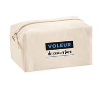 Trousse Multifonction Voleur de Couverture - Multi-Purpose Case - Idée Trousse Multifonction Cadeau Anniversaire Fête Original Famille Travail Départ Collègue Retraite Noël. - Noir&Bleu - 4
