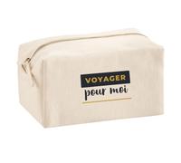 Trousse Multifonction Voyager pour Moi - Multi-Purpose Case - Idée Trousse Multifonction Cadeau Anniversaire Fête Original Famille Travail Départ Collègue Retraite Noël. - Bleu&Jaune - 4